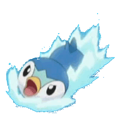 Animation of the Pokemon Piplup swimming